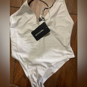 Pure white monokini